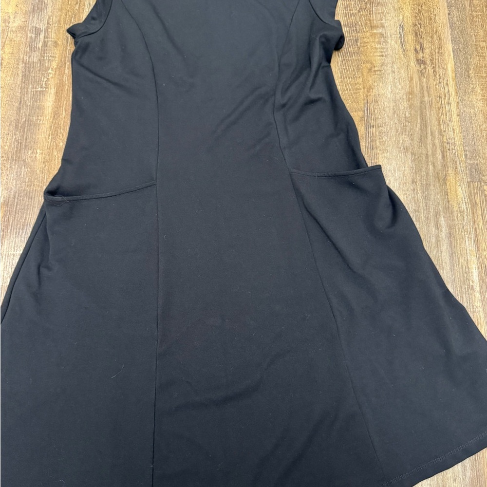 Coldwater Creek Black Pocket Knit Dress Size M Casual Minimalist - Picture 11 of 13